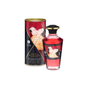 Huile chauffante fraise vin pétillant  comestible 100ml 
